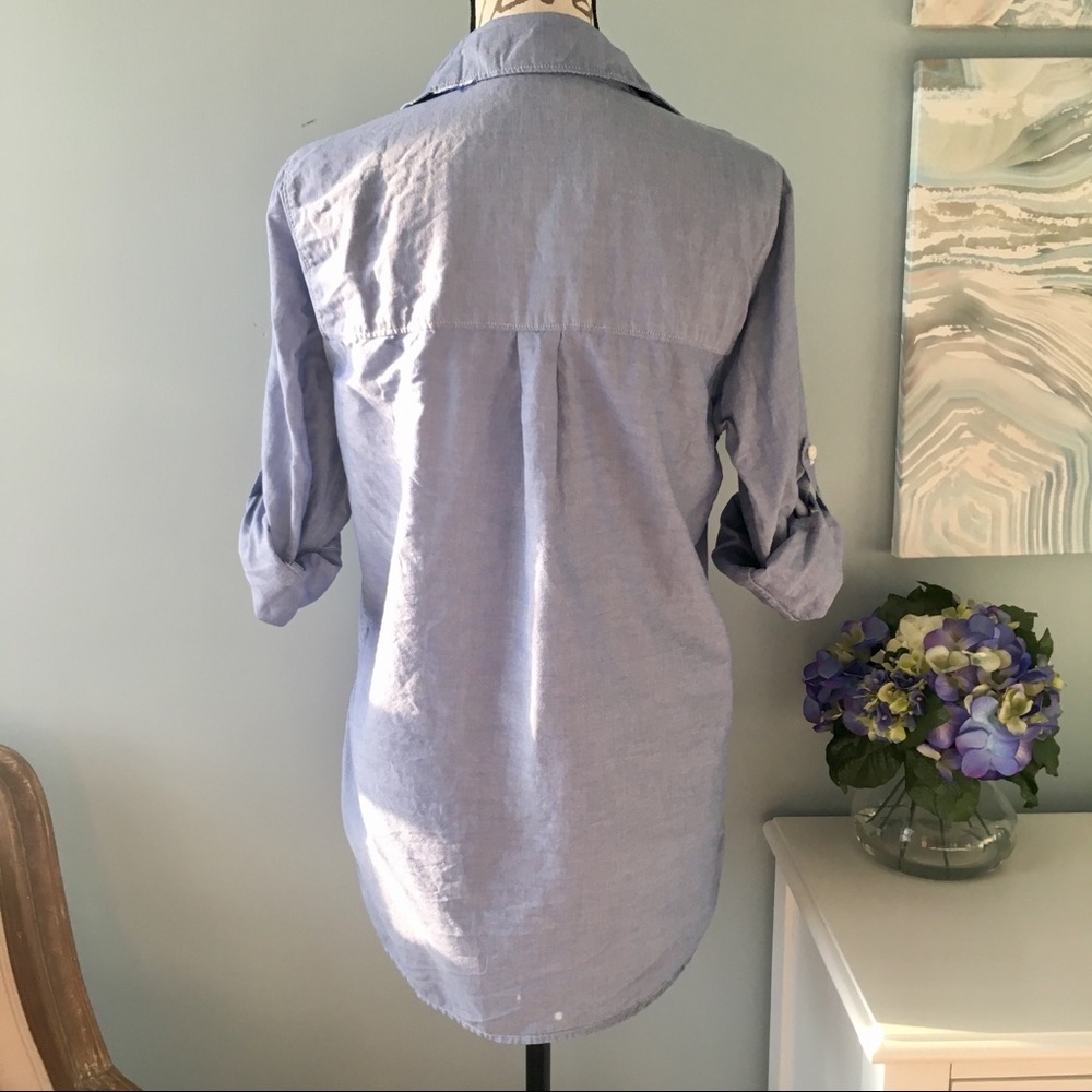 Gap Blue Boyfriend Fit Button Down - image 5